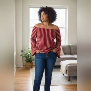 FREE PEOPLE off shoulder tunic top